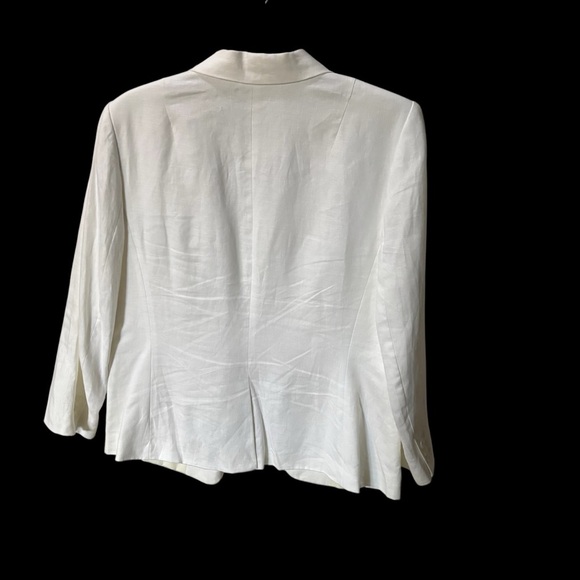 Banana Republic Factory White Linen Women's Blazer - Picture 3 of 4